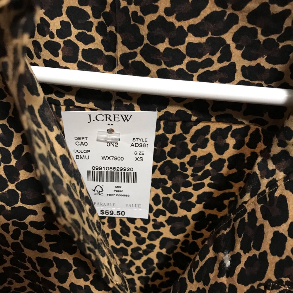J crew cheetah button up - Picture 4 of 6